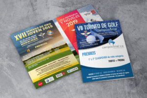 Deseño de cartelería torneos de golf Real Aero Club de Vigo